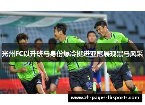 光州FC以升班马身份爆冷挺进亚冠展现黑马风采 光州FC以升班马身份爆冷挺进亚冠展现黑马风采